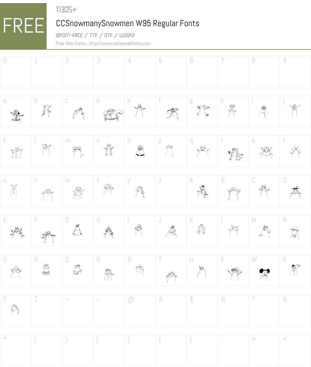 Snowmany Snowmen Font Screenshots