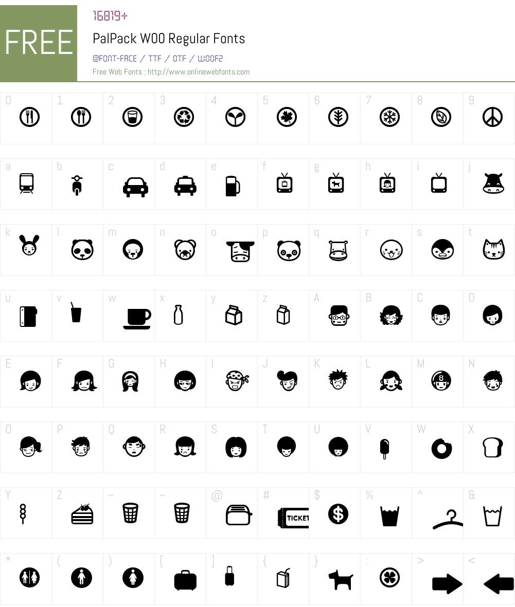 PalPack Font Screenshots