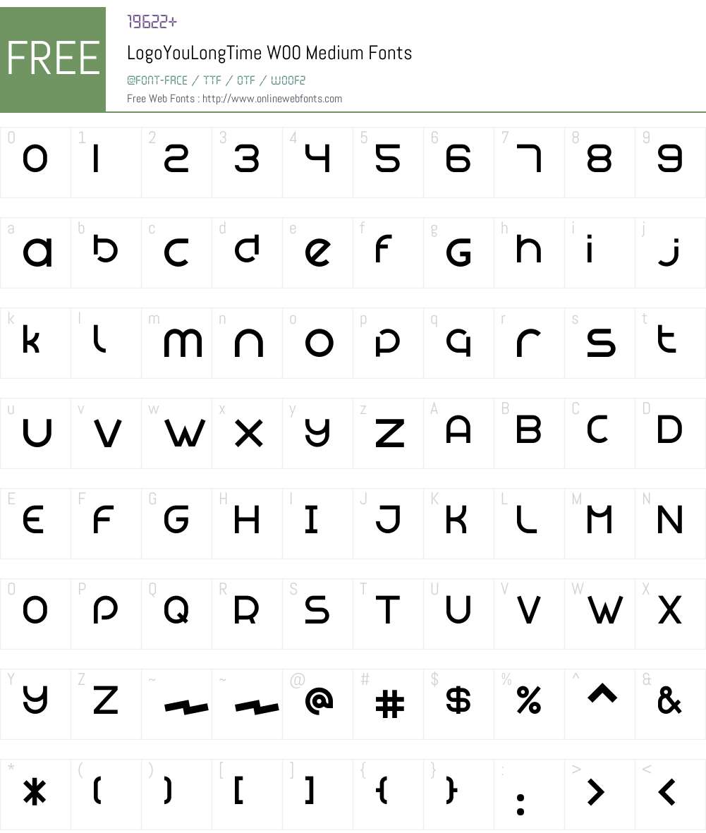 LogoYouLongTimeW00-Medium Font Screenshots