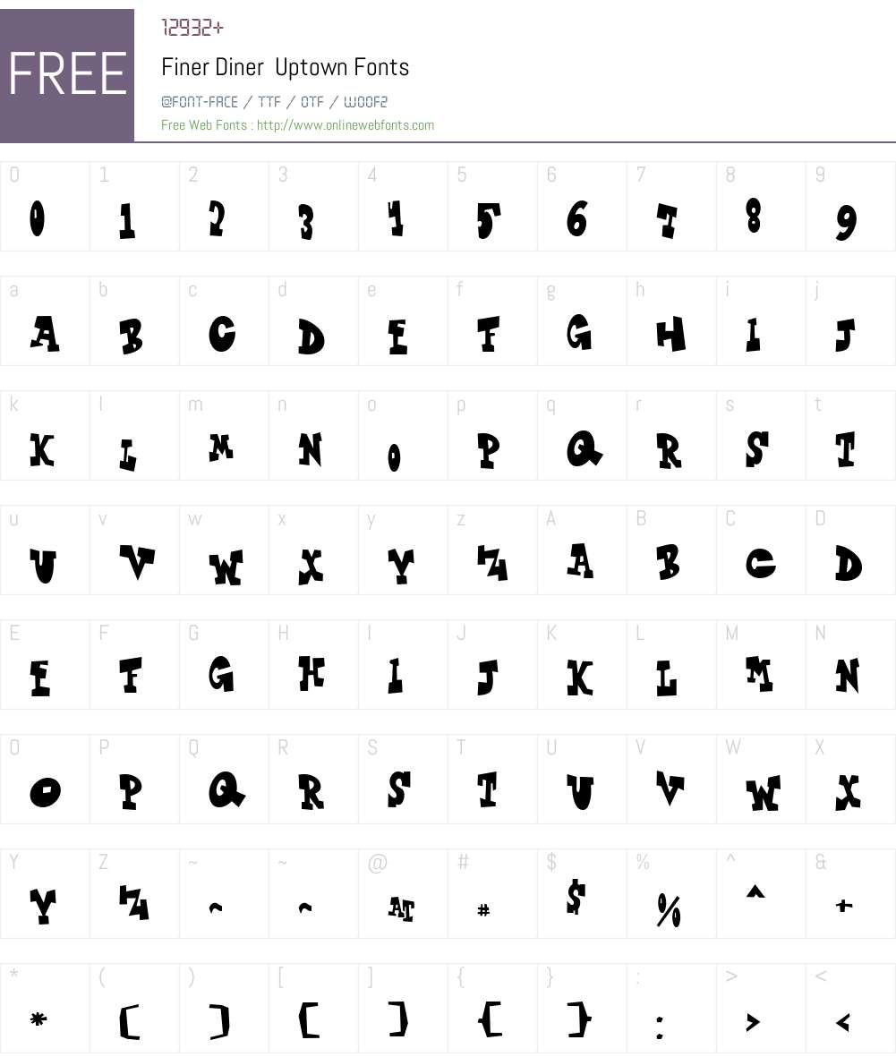 Finer Diner Uptown Font Screenshots