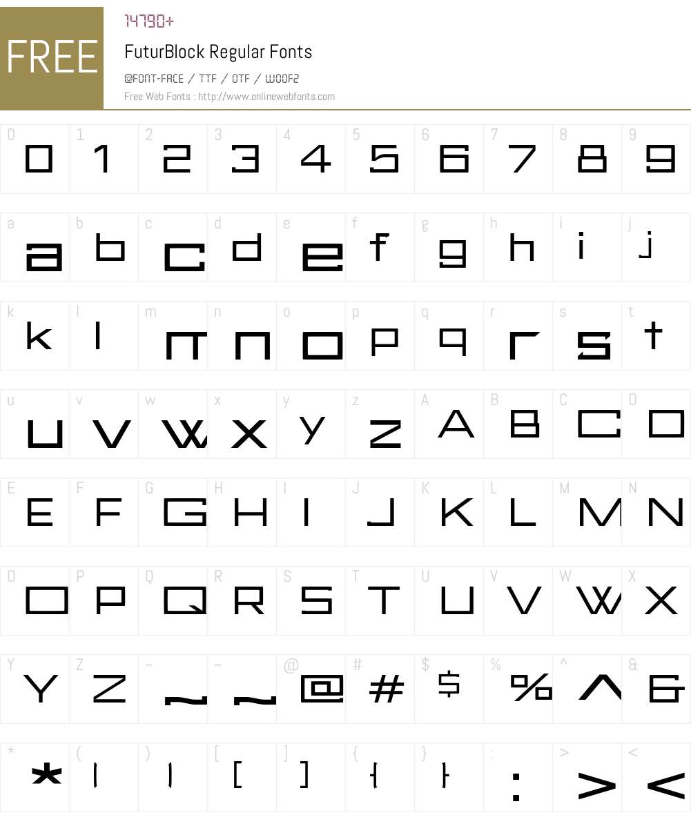FuturBlock Font Screenshots