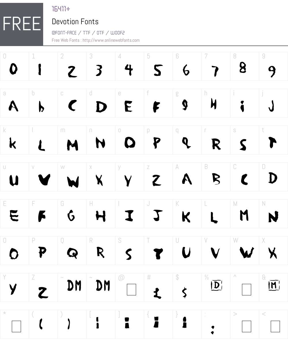 Devotion Font Screenshots