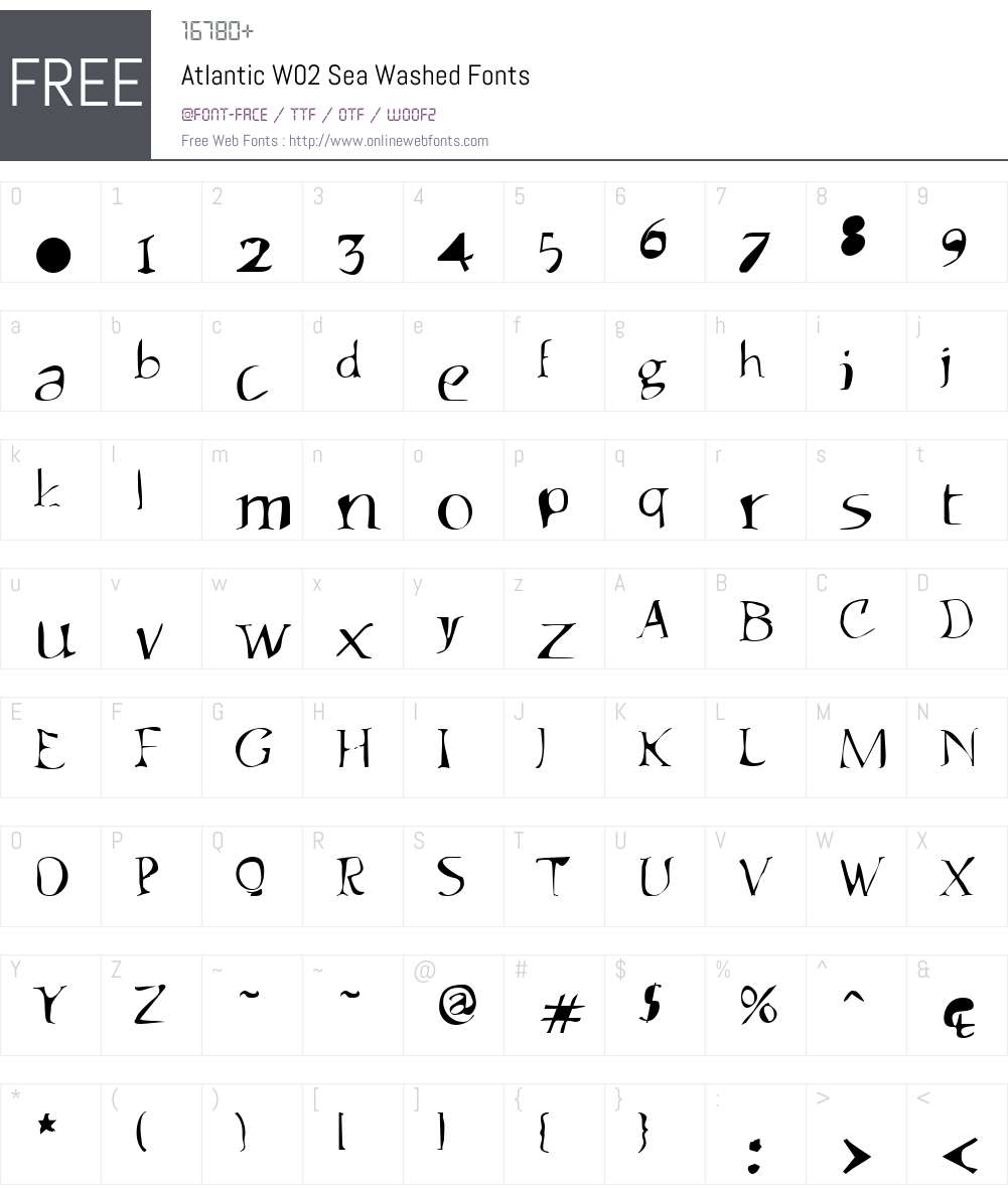 Atlantic Sea Washed Font Screenshots