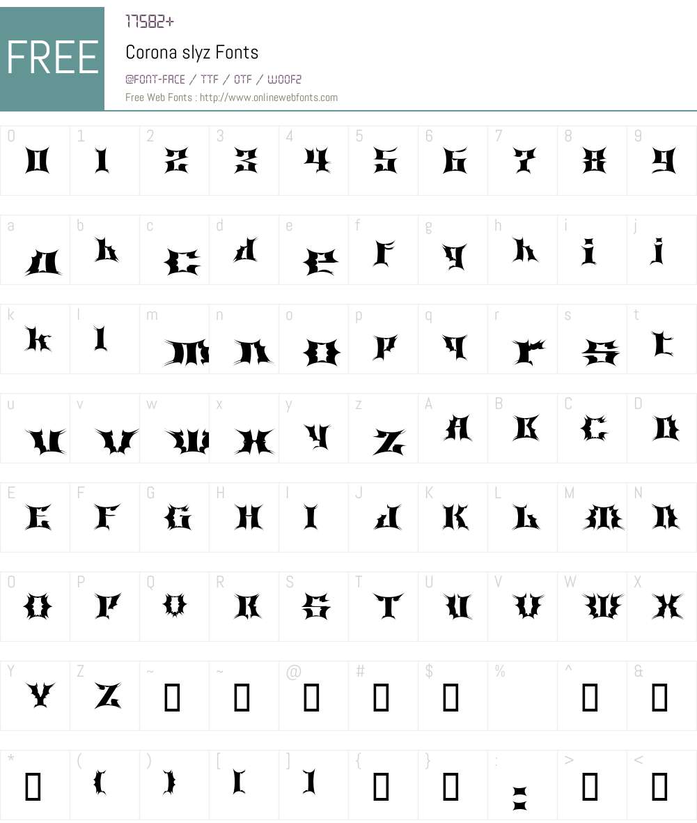 Corona Font Screenshots