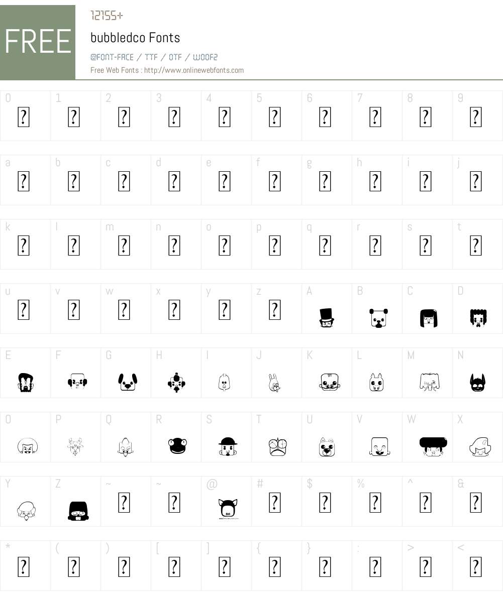 bubbledco Font Screenshots