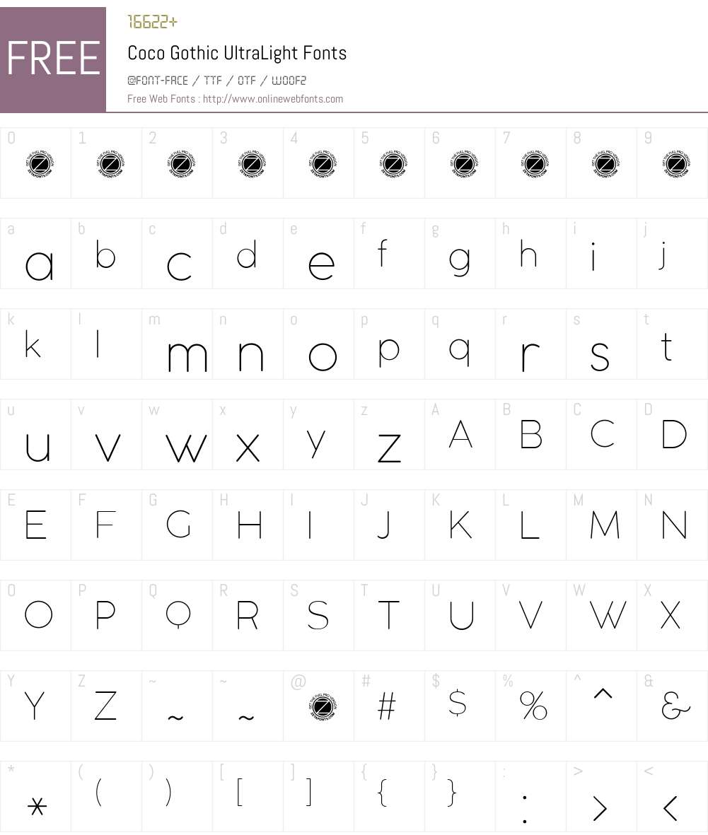 Coco Gothic Font Screenshots