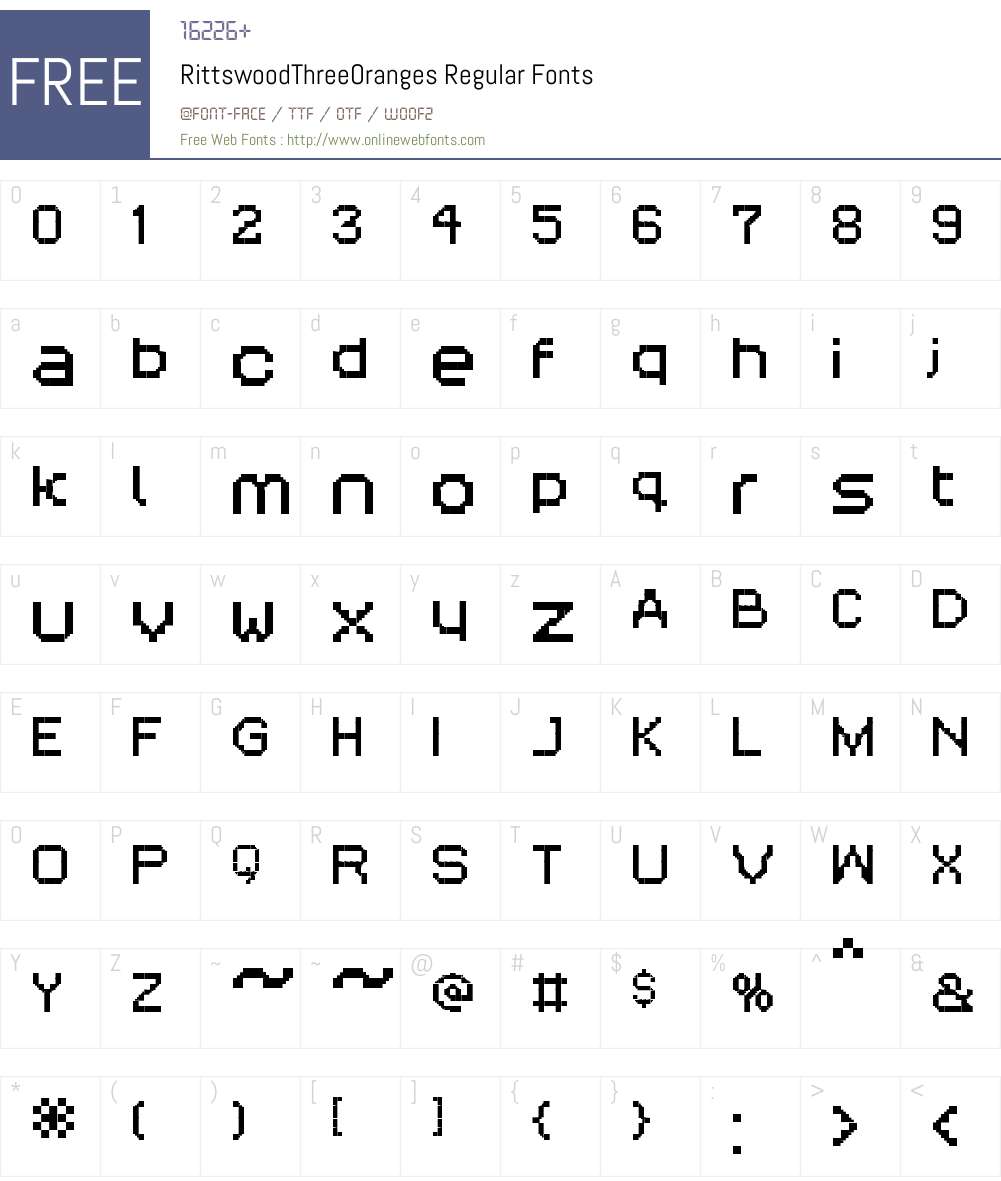 RittswoodThreeOranges_7 Font Screenshots