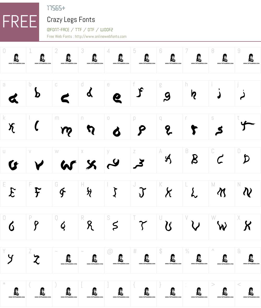 Crazy Legs Font Screenshots