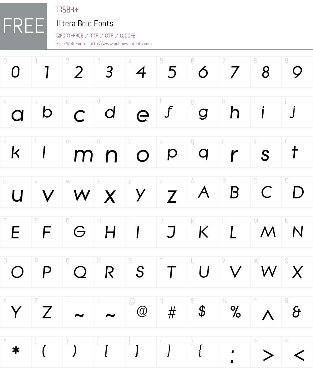 Ilitera Font Screenshots