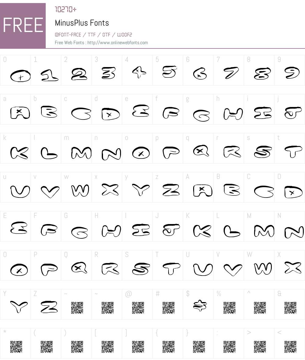 MinusPlus Font Screenshots