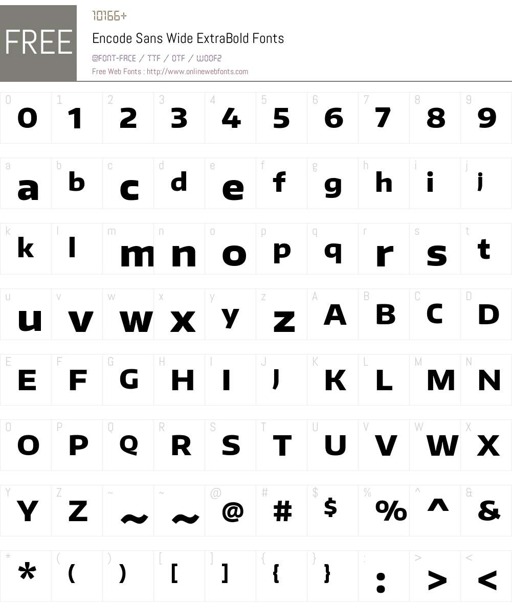 Encode Sans Wide Font Screenshots