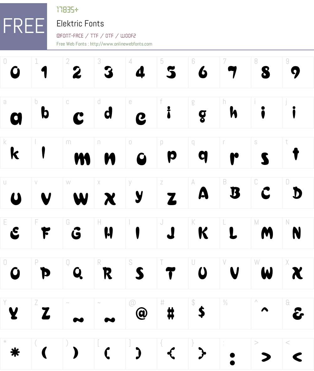Elektric Font Screenshots