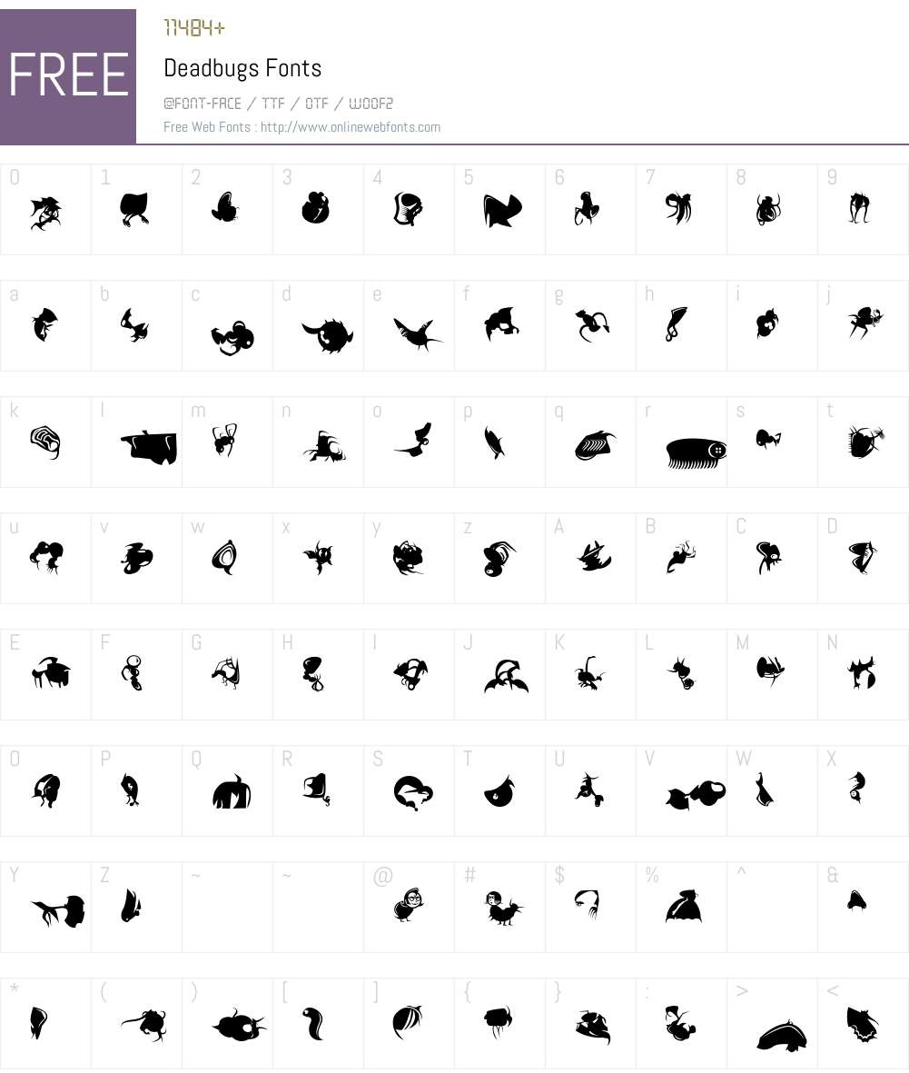 Deadbugs Font Screenshots