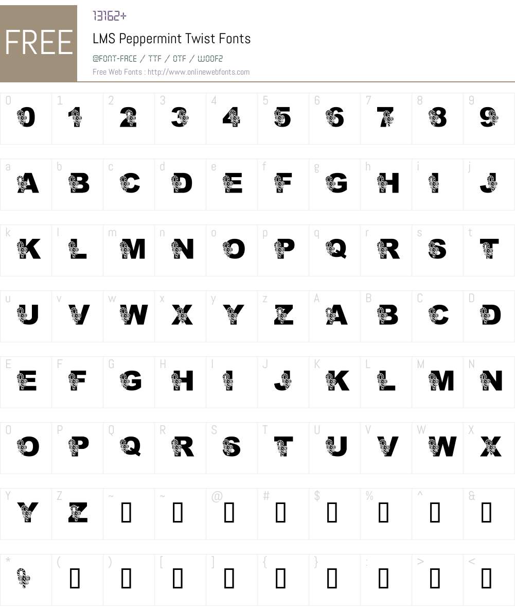 LMS Peppermint Twist Font Screenshots