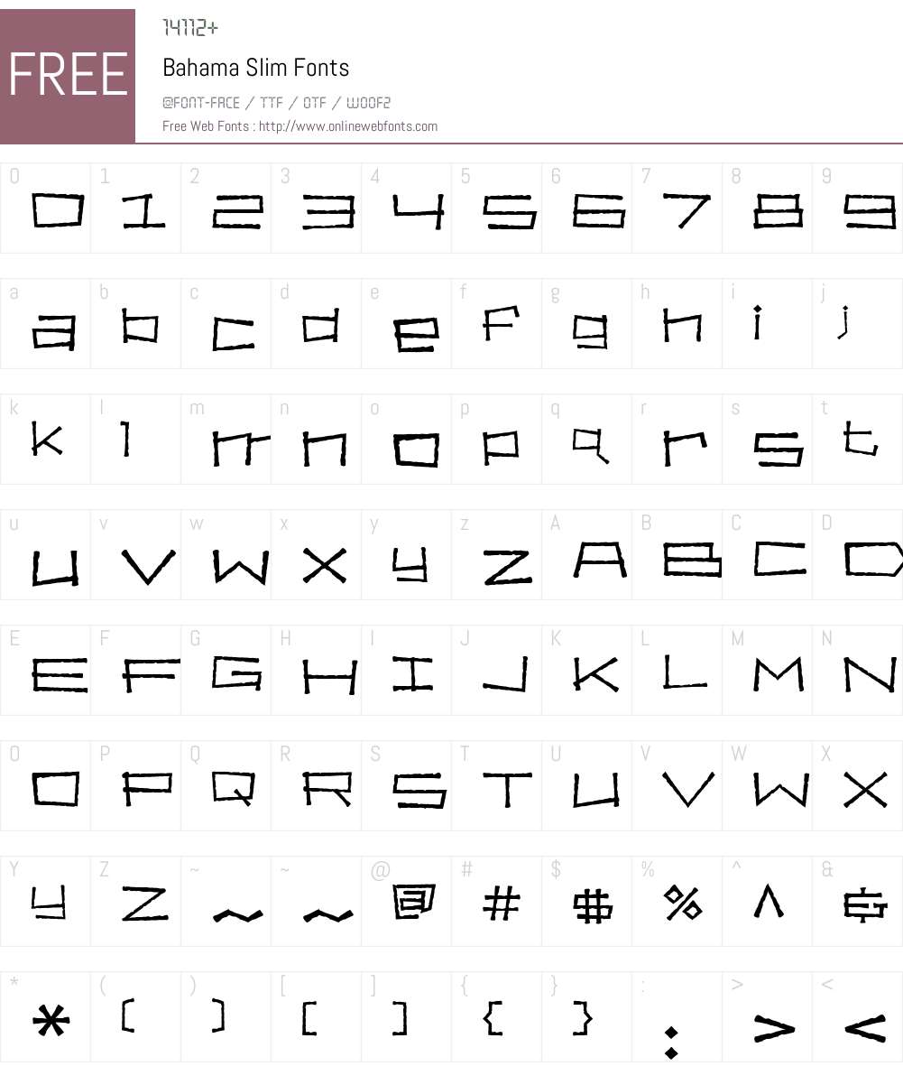 Bahama Slim Font Screenshots