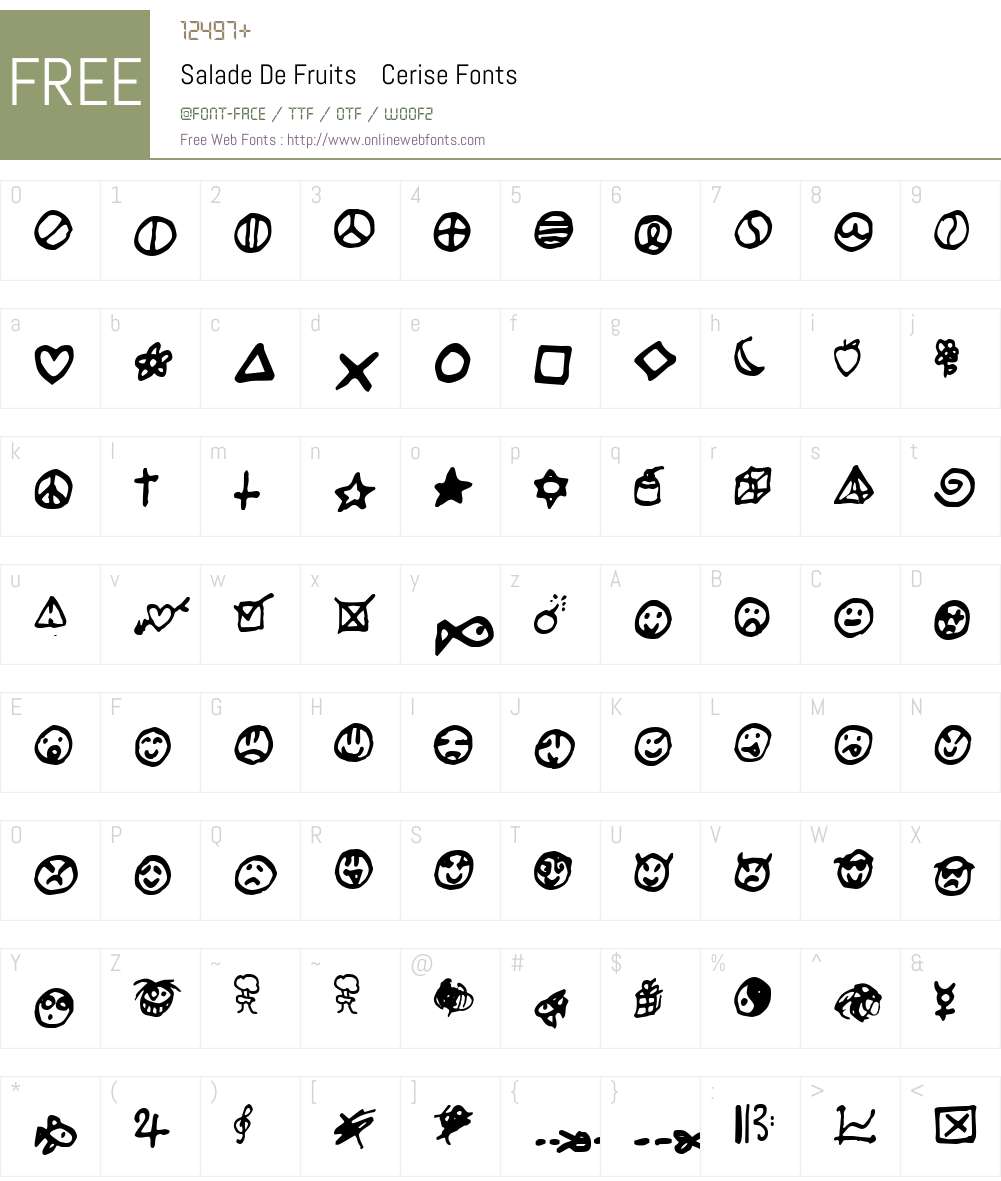 Salade De Fruits Font Screenshots