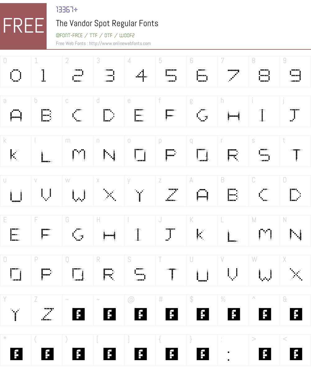 The Vandor Spot Font Screenshots