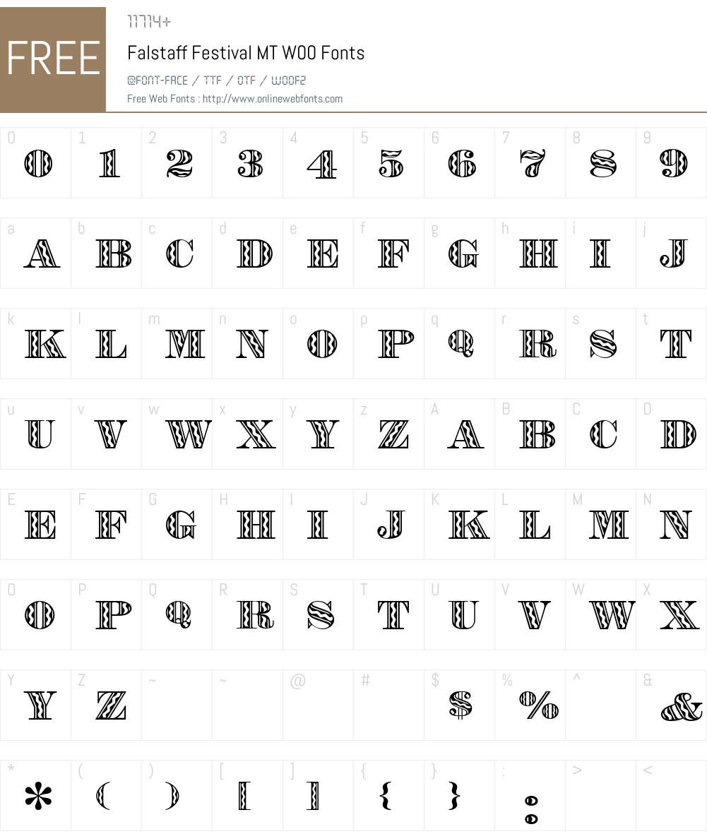 FalstaffFestivalMTW00 Font Screenshots