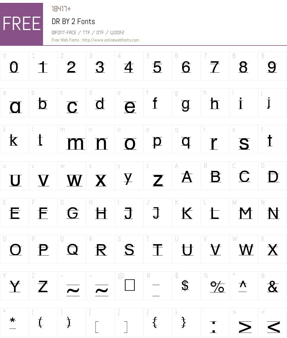 DR BY 2 Font Screenshots