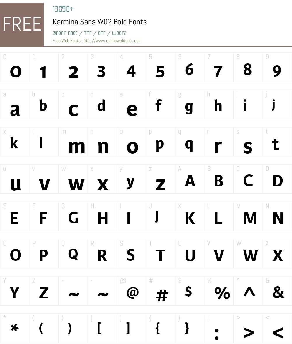 Karmina Sans Font Screenshots