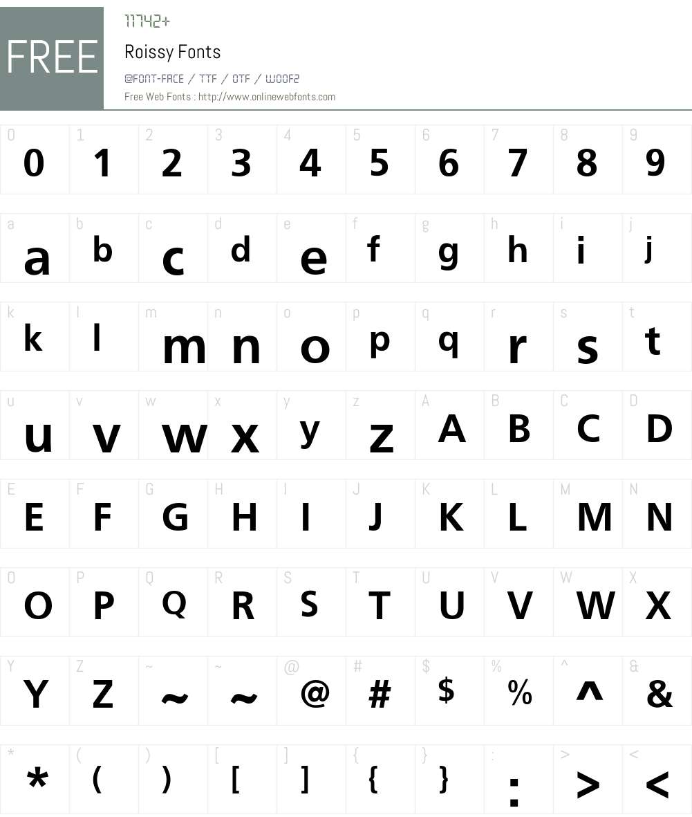Roissy Font Screenshots
