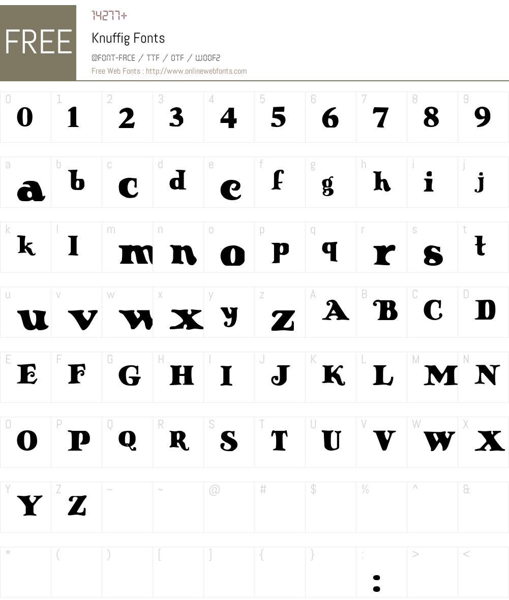 Knuffig Font Screenshots
