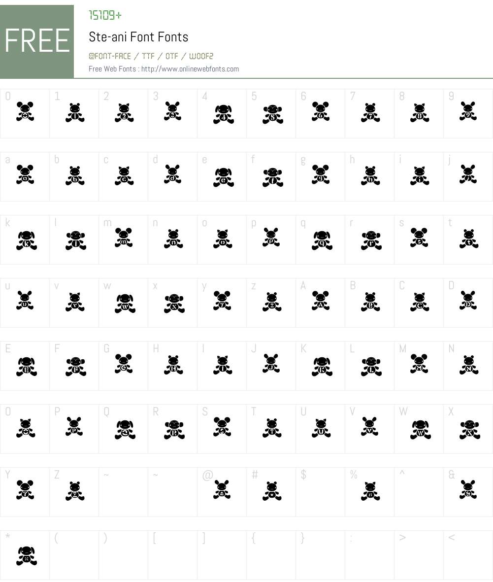 Ste-ani Font Font Screenshots