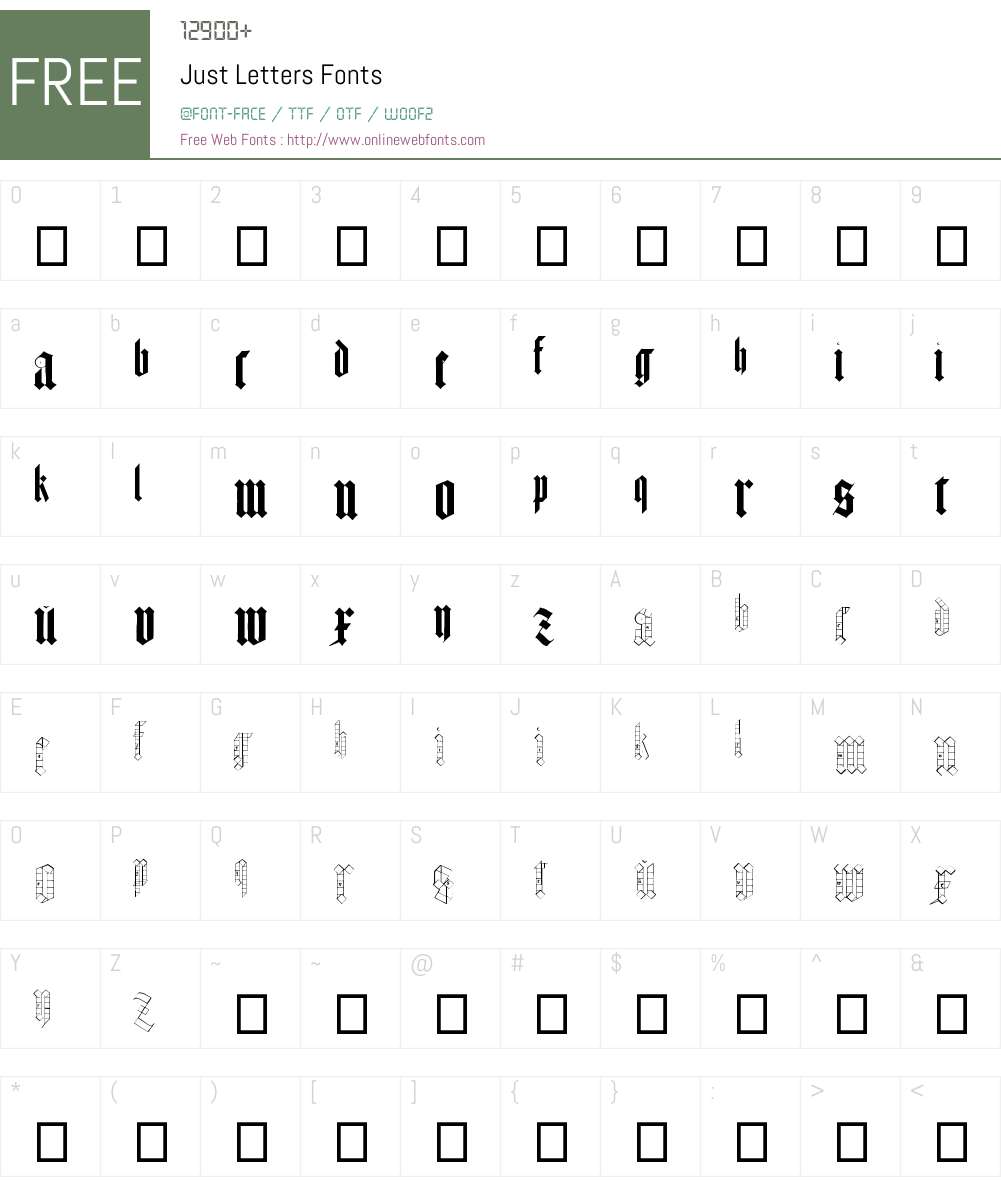 Just Letters 002.000 Fonts Free Download - OnlineWebFonts.COM