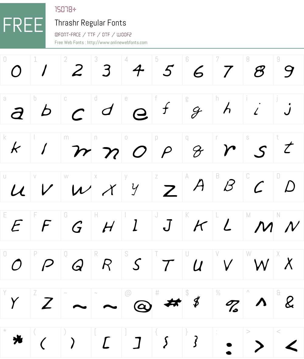 Thrashr Font Screenshots
