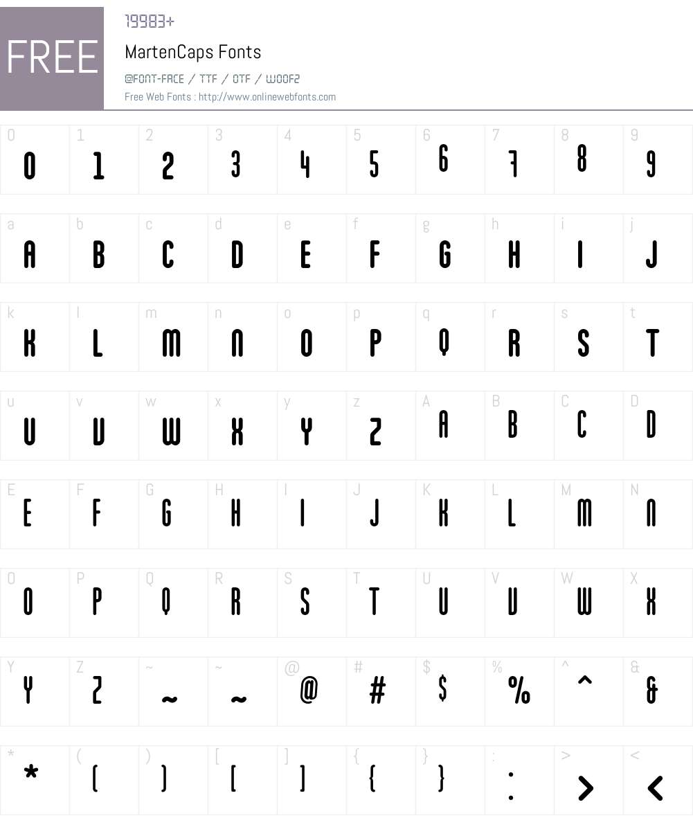 MartenCaps Font Screenshots