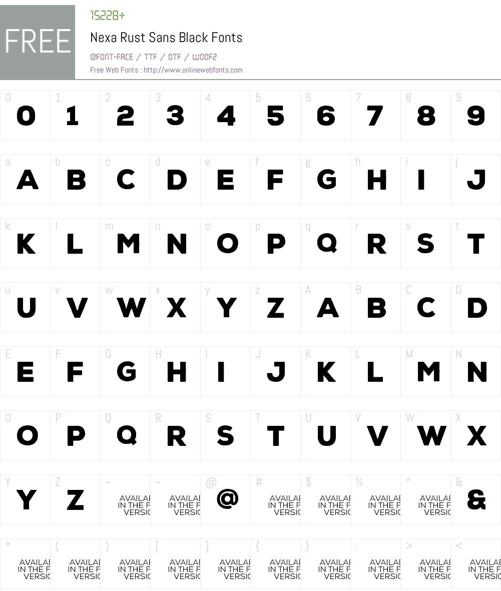 Nexa Rust Sans Black Font Screenshots