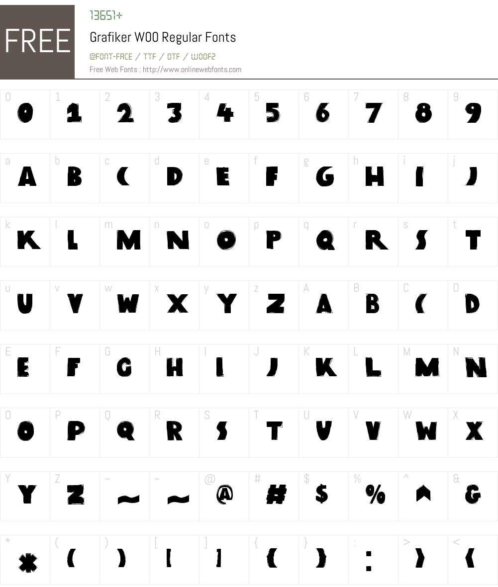 GrafikerW00-Regular Font Screenshots