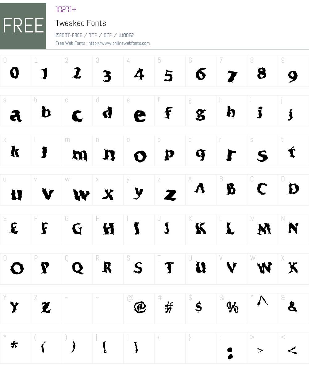 Tweaked Font Screenshots