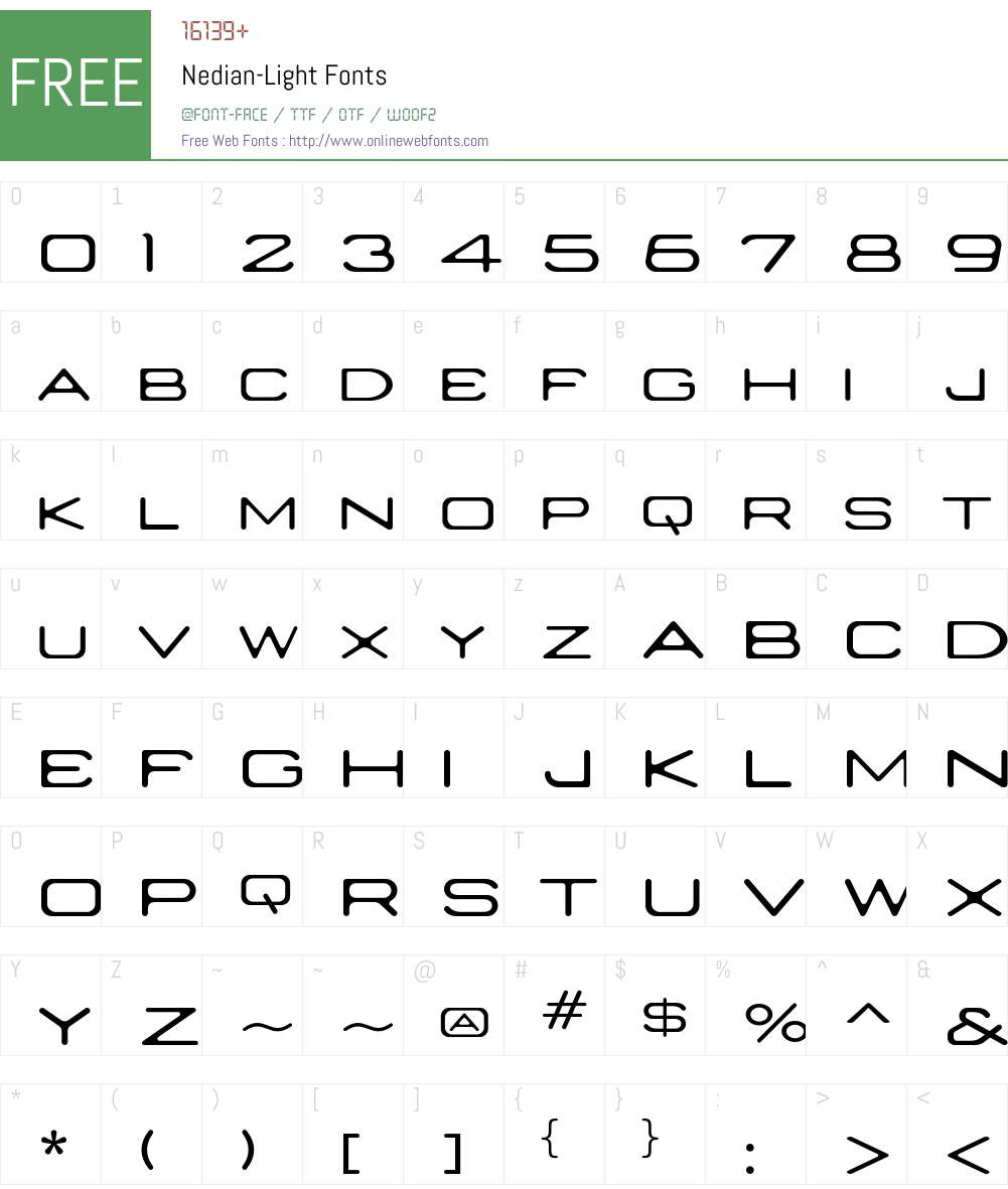 Nedian Font Screenshots