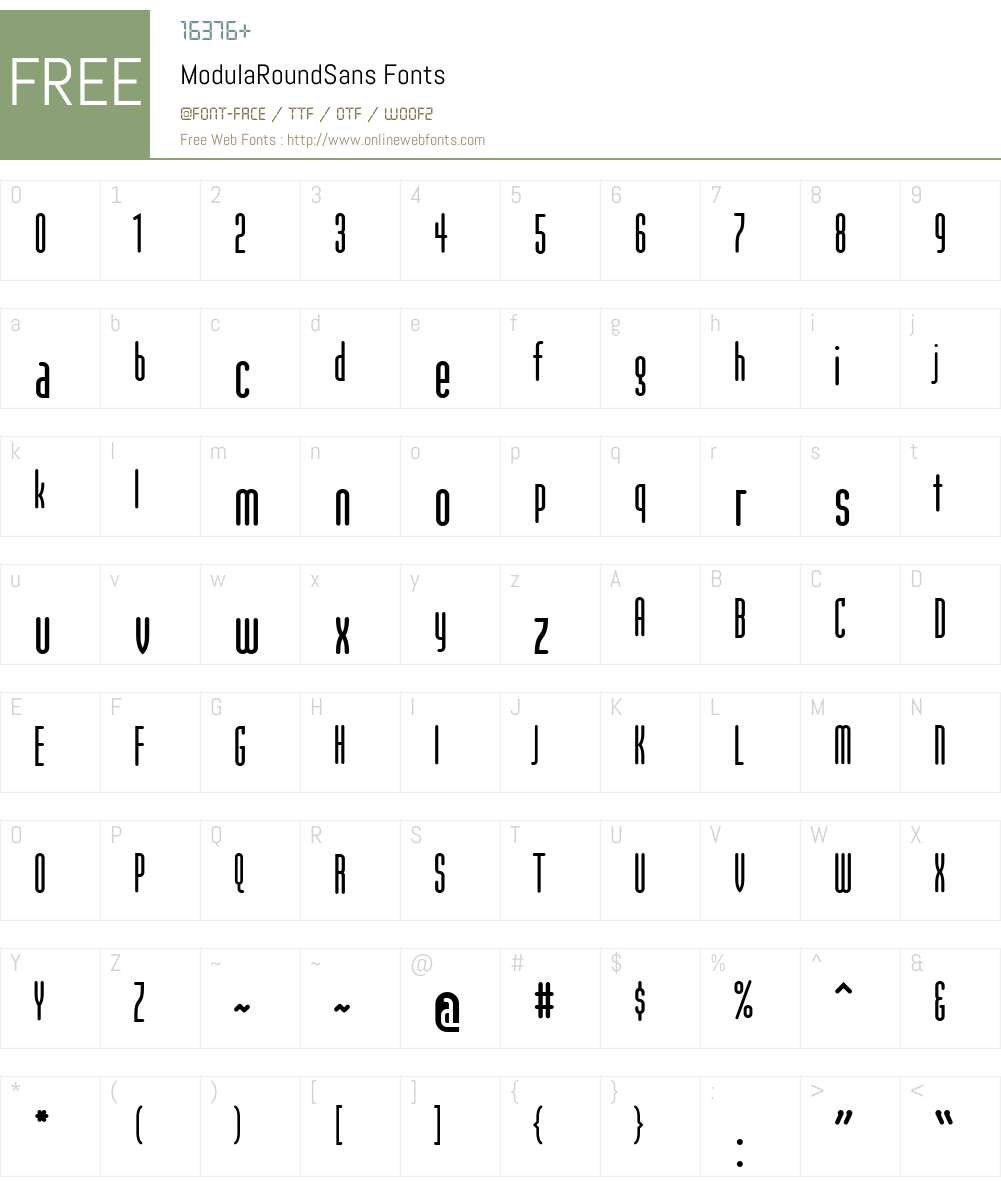 ModulaRoundSans Font Screenshots
