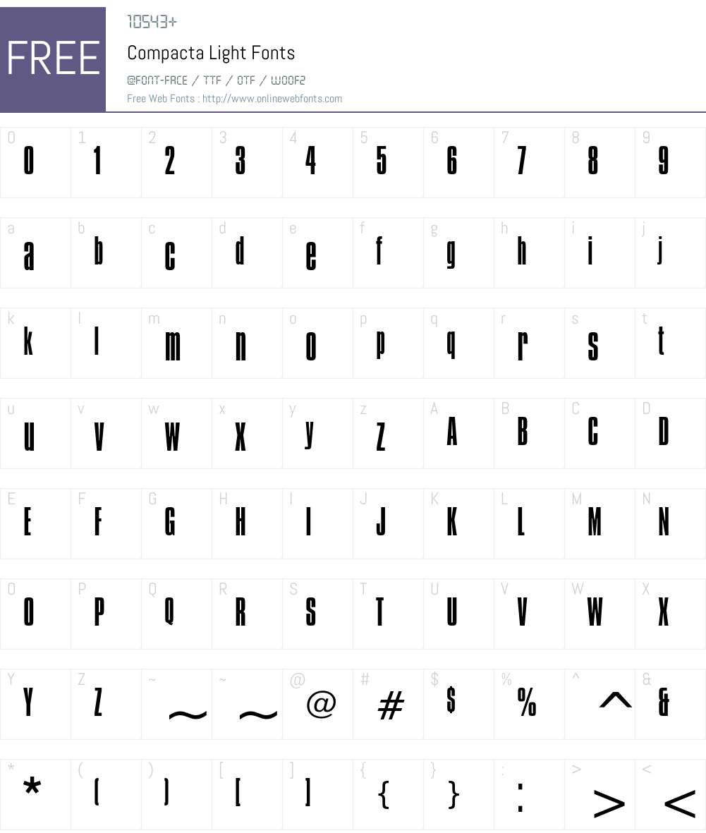 Compacta Font Screenshots