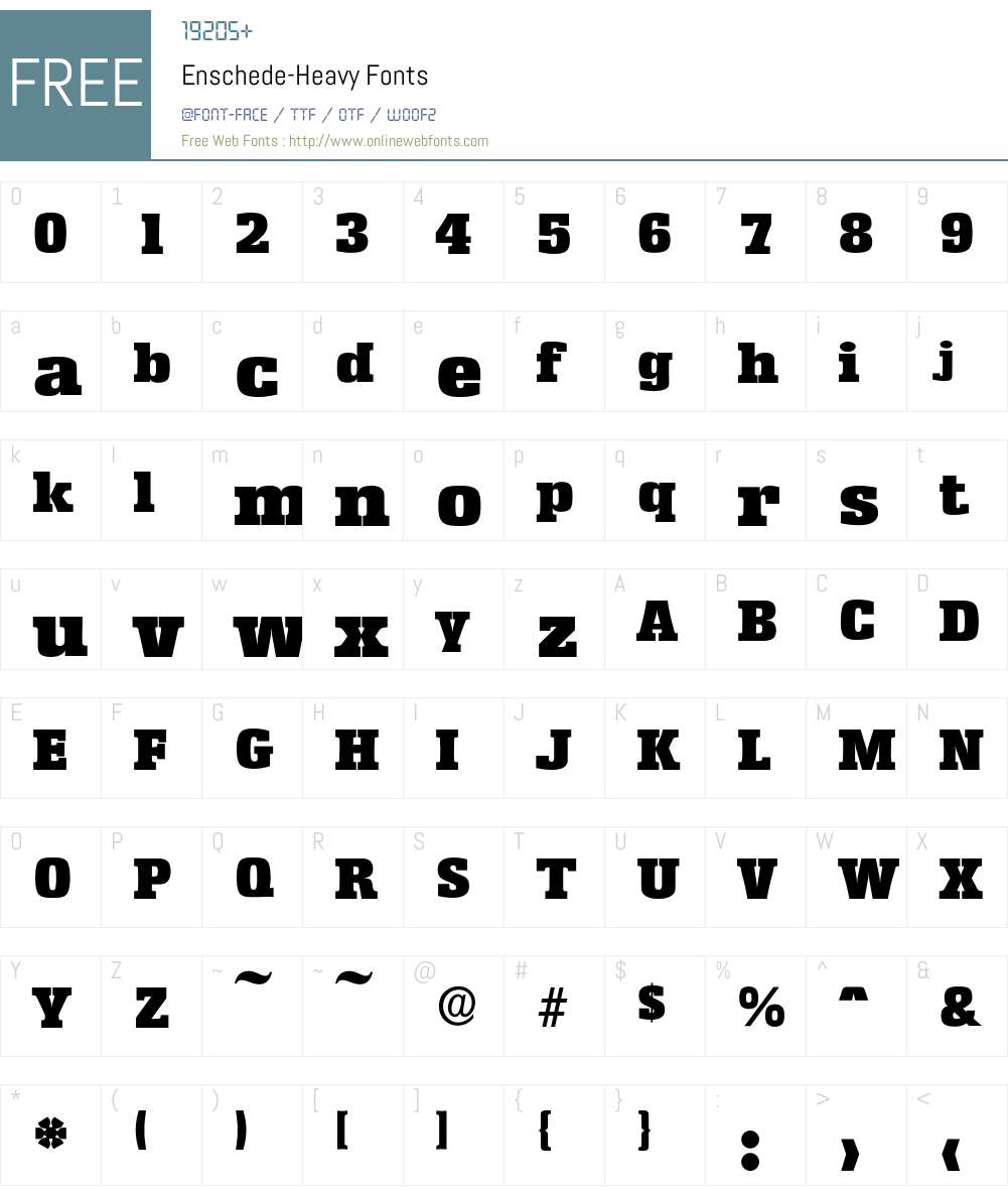 Enschede-Heavy Font Screenshots