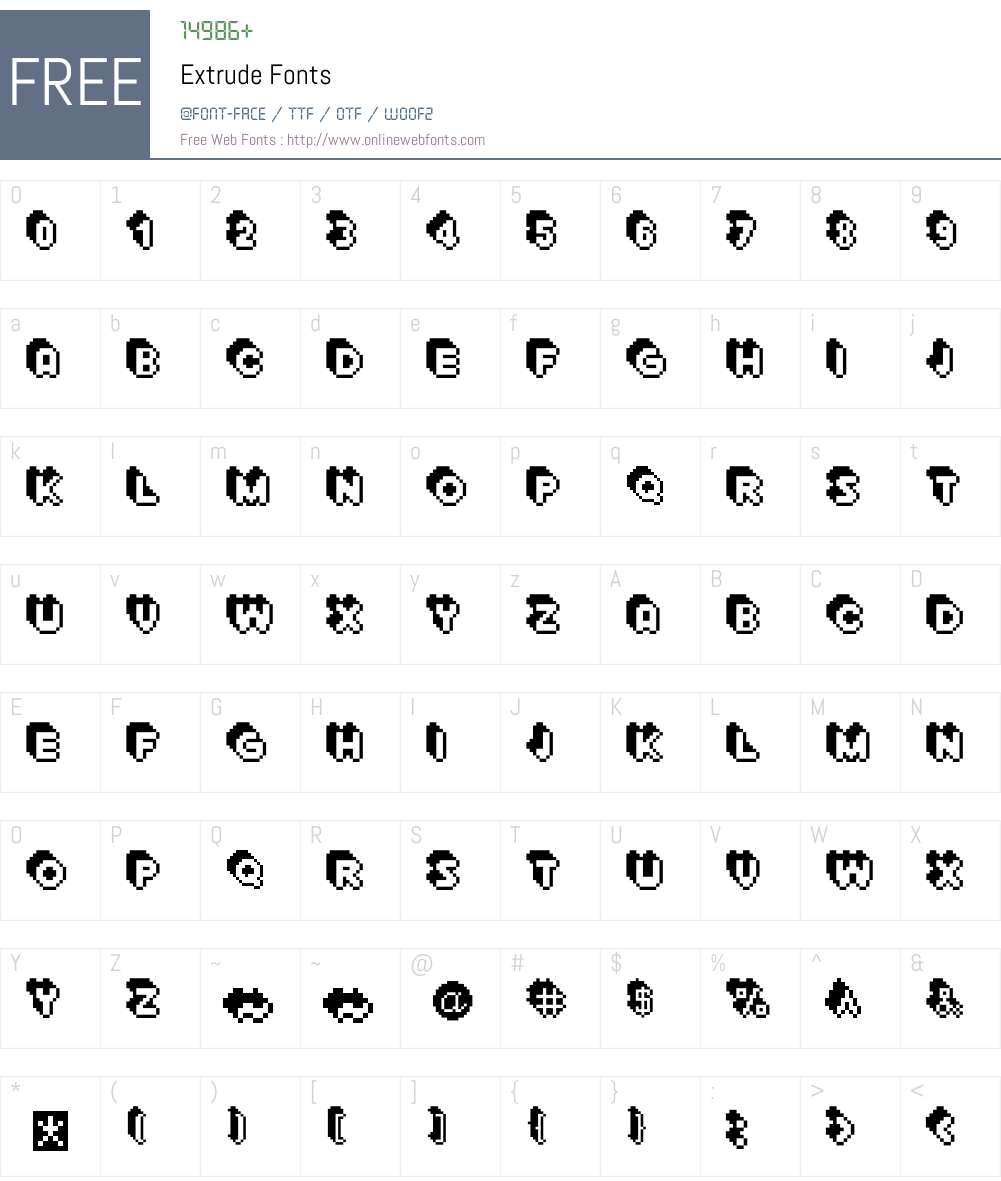 Extrude Font Screenshots