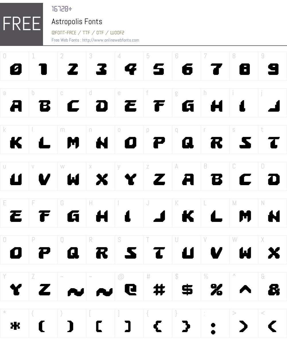 Astropolis Font Screenshots