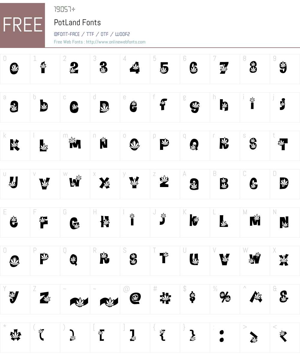 PotLand Font Screenshots