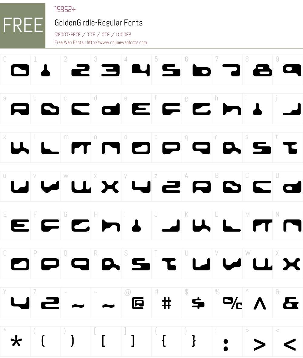 Golden Girdle Font Screenshots