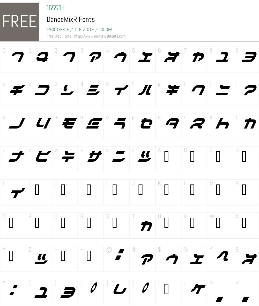 DanceMixR Font Screenshots