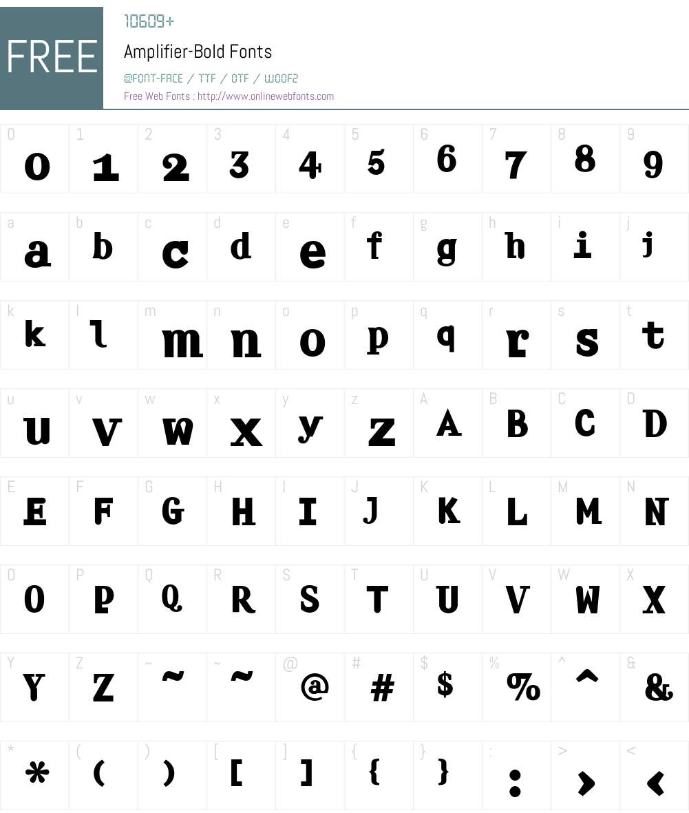 Amplifier Font Screenshots