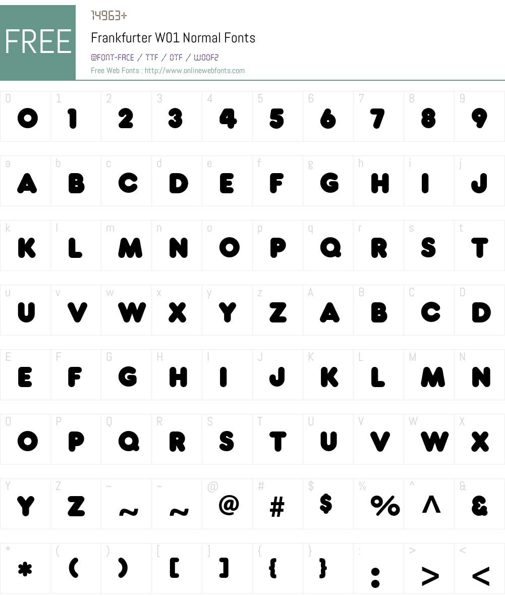 FrankfurterW01-Normal Font Screenshots