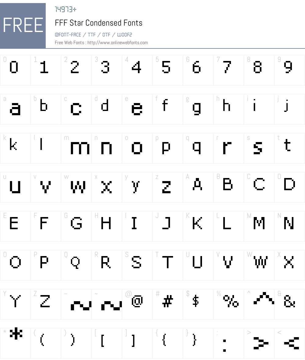 FFF Star Condensed Font Screenshots