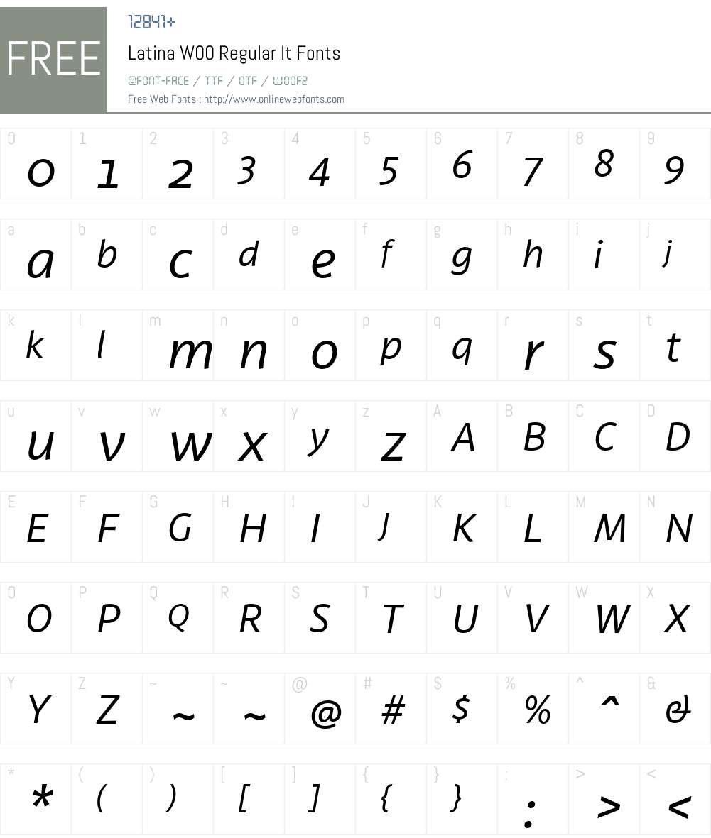 Latina Font Screenshots