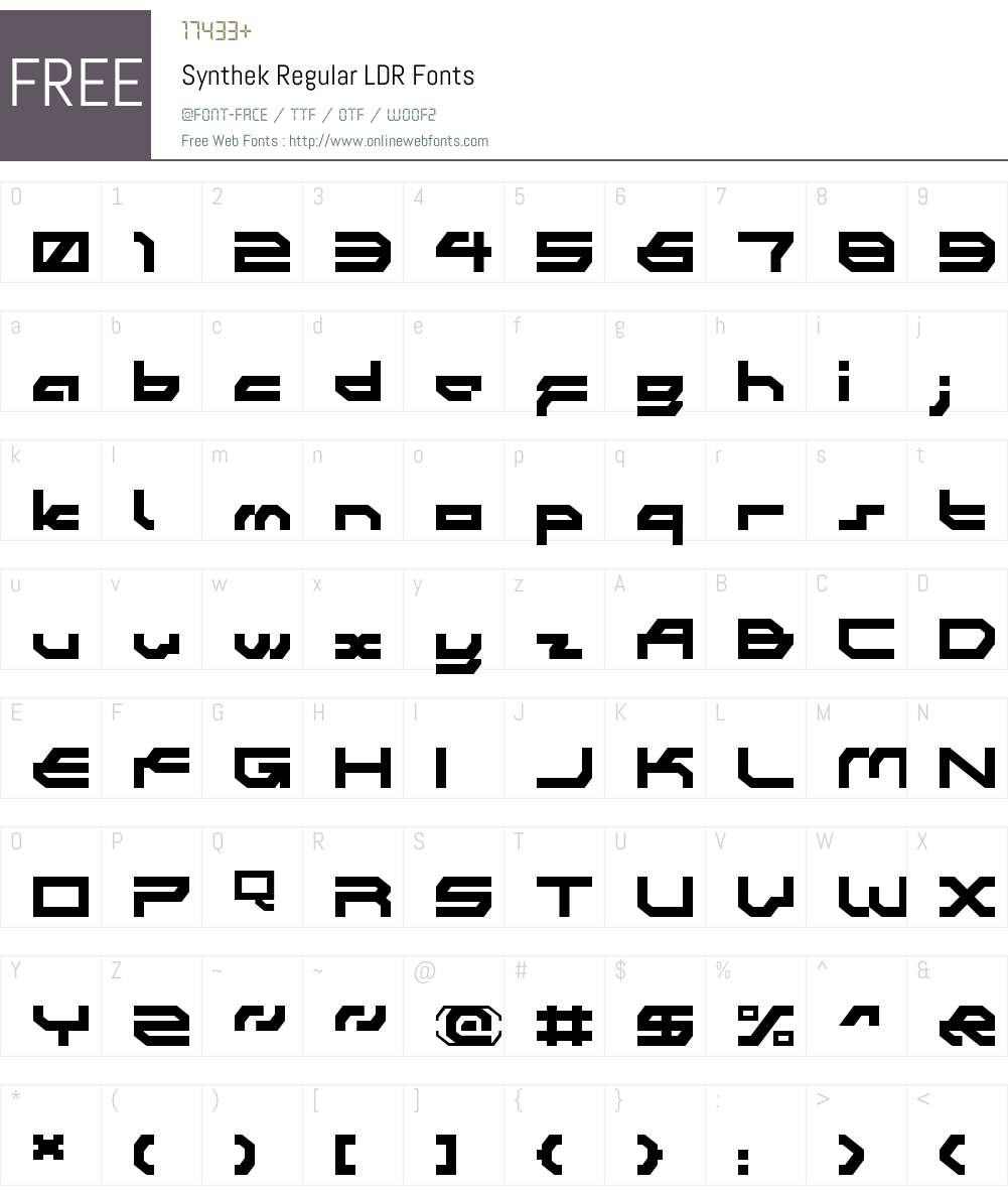 Synthek Regular LDR Font Screenshots