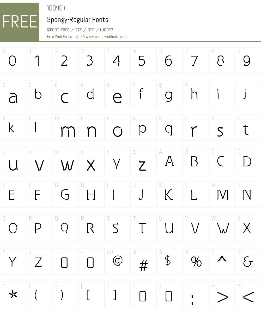 Spongy Font Screenshots
