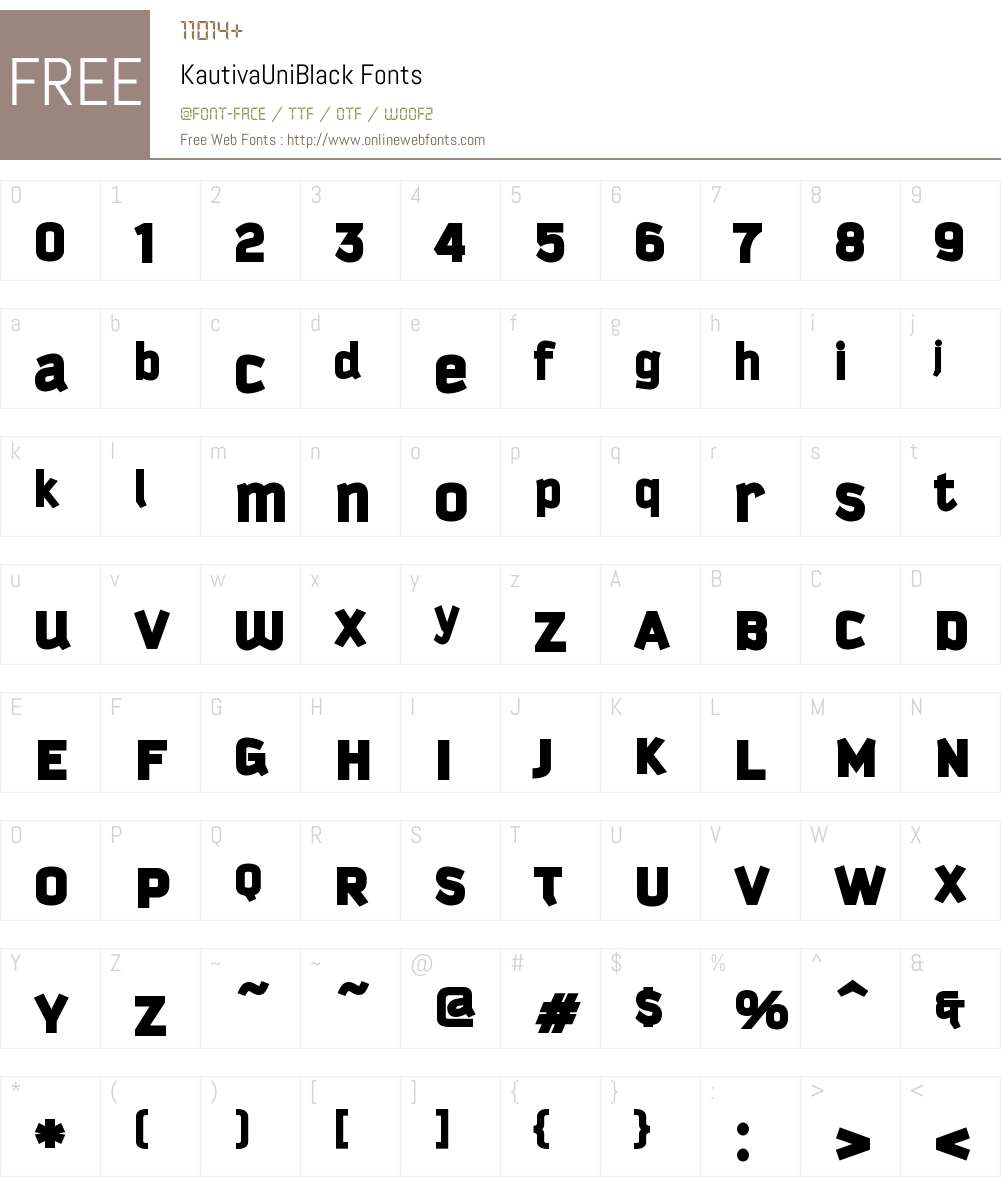 KautivaUni Black Font Screenshots