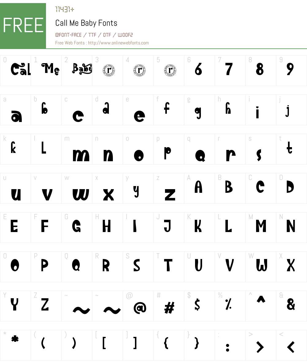 Call Me Baby 1.077;Fontself Maker 3.5.4 Fonts Free Download ...